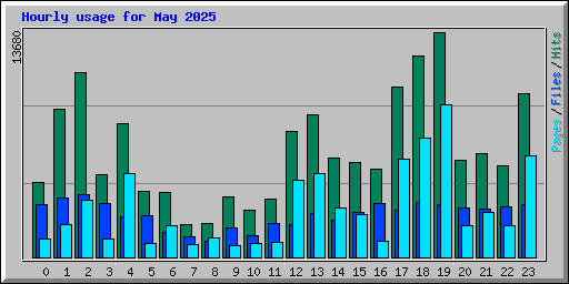 Hourly usage for May 2025